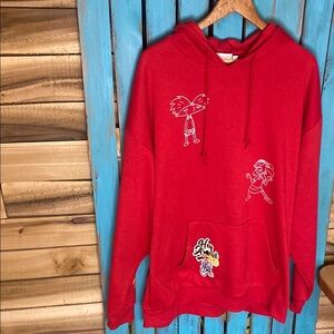 Nickelodeon Hey Arnold! Red Graphic pullover Hoodie size XXL